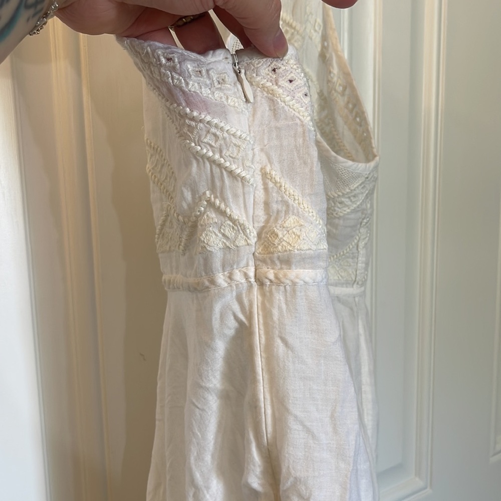 NWT Free People Ivory Marrakesh CrissCross Tunic Dress • Large - Picture 2 of 10